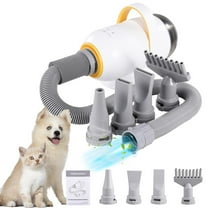 Goxfaca Dog Vacuum & Dryer 5 Levels Adjustable Pet Hair Vacuum Low Noise Grooming Temperature Control Blower Kit Digital Quiet Pet Supplies Grooming Tools for Home Dog Cat present
