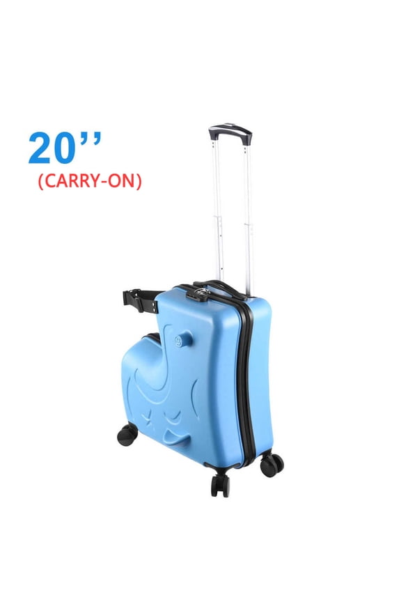 Kids Luggage, Kids Ride-on Luggage with Spinner Wheels Suitcase, Kid's Ride-On Suitcase Help Your Child Relax, Carry On Trolley Luggage with Password Lock, 20"
