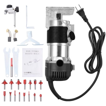 Goxfaca Palm Router Variable Speed Wood Router Collets Compact Router Handheld Trigger 800W Milling Engraving Hand Machine Woodworking Tool efficient