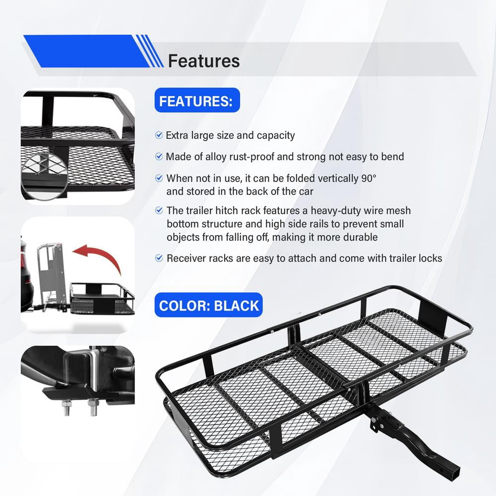 Goxfaca Rear Cargo Rack For Suv Luggage Basket Receiver Vehicle Cargo ...
