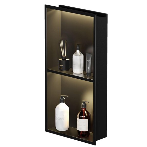 Goxfaca Recessed Niche Shower Inwall Shower Storage Niche Shelves Shower Niche Insert for Coffee Bar Cabinets Bookshelves security