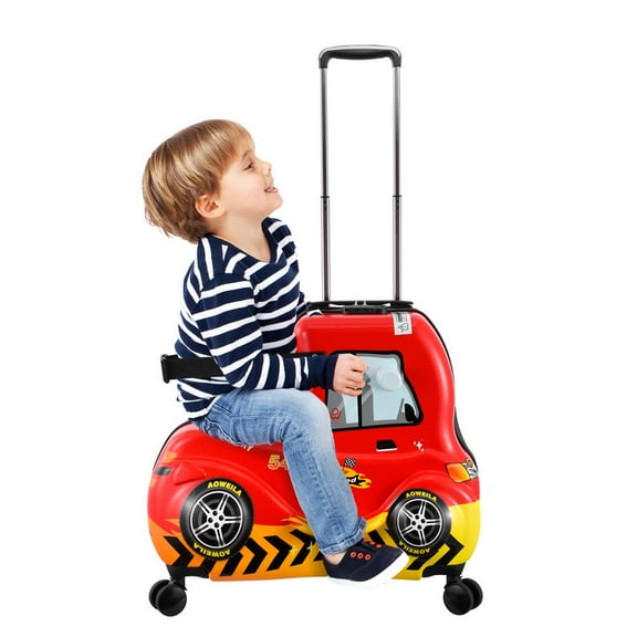 Goxfaca Ride on Suitcase for Kids 24 in Ride-On Travel Suitcase with Wheels Cabin Luggage with Safety Belt for Kid Boy Aged 6-12 Years Old for sale