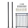 thumbnail image 1 of Goxfaca Stair Post 2Pcs/set Decking Railings Glass Railing Post Decking Railings Metal Deck Railing Black Metal Railing Post for Wood Fencing diplomatic, 1 of 9