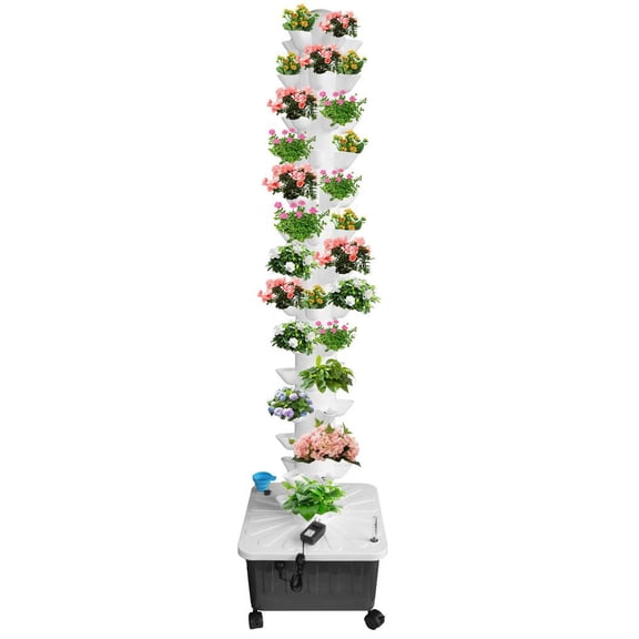 Goxfaca Vertical Hydroponic Garden Tower 14-Layer Hydroponic Fruit Tower 70 Slots Detached House Vegetable Planter Tower exceptional