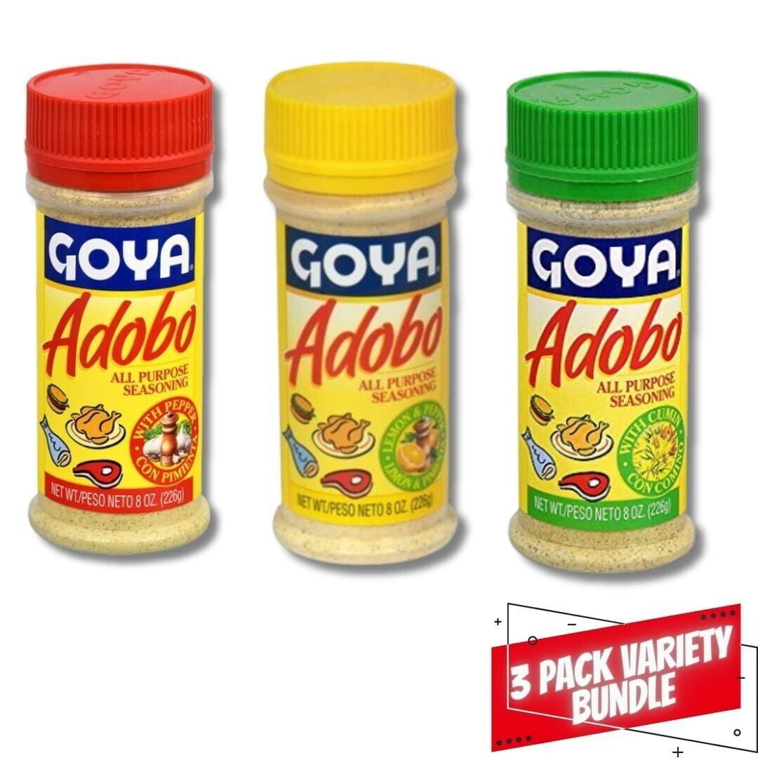 Goya Adobo All Purpose Seasoning Citrus Pepper Bundle 8 oz 3 Pack