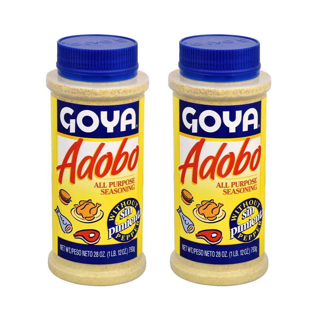 Goya Adobo All-Purpose Seasoning Without Pepper (Pack of 2, 28 oz Each)