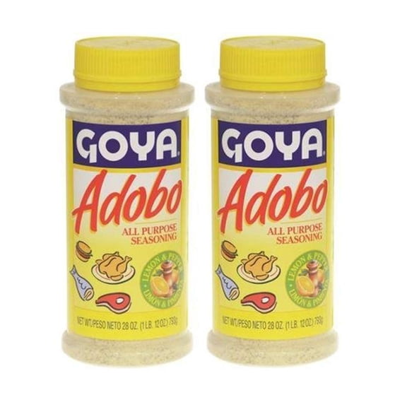 Goya Adobo All Purpose Seasoning with Lemon & Pepper 28 Oz (Pack of 2)