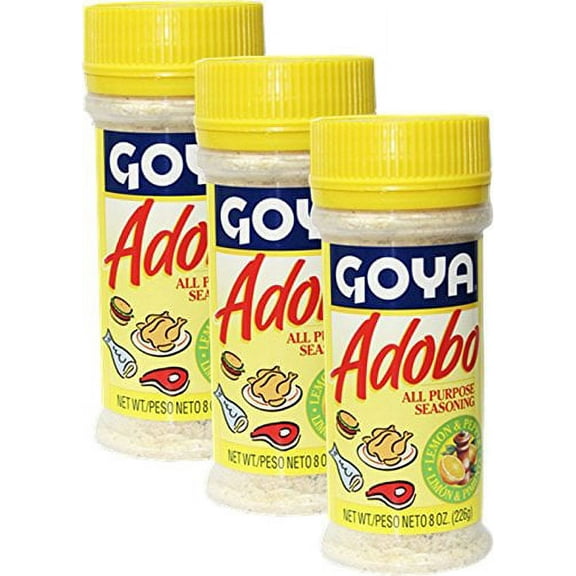 Goya Adobo Seasoning with Lemon and Pepper 8 oz Pack of 3
