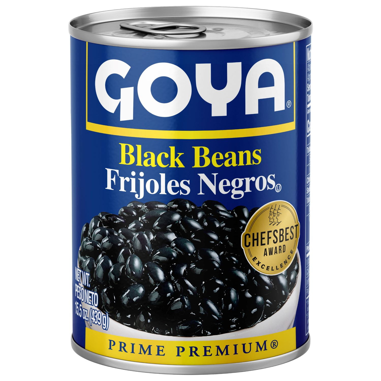 Goya High Iron and Protein Black Beans, Excellent Source of Fiber, Good for Heart, 15.5 oz