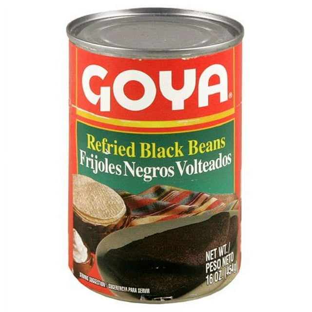 Goya Black Refried Beans, 16Ounce Cans (Pack of 12)