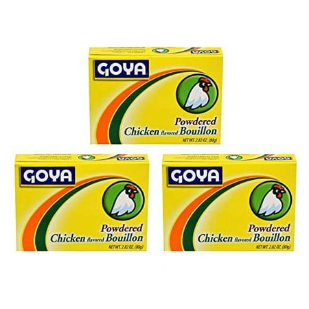 Goya Chicken Bouillon, Cubitos de Pollo en polvo, 2.82 OZ (Pack of 3)