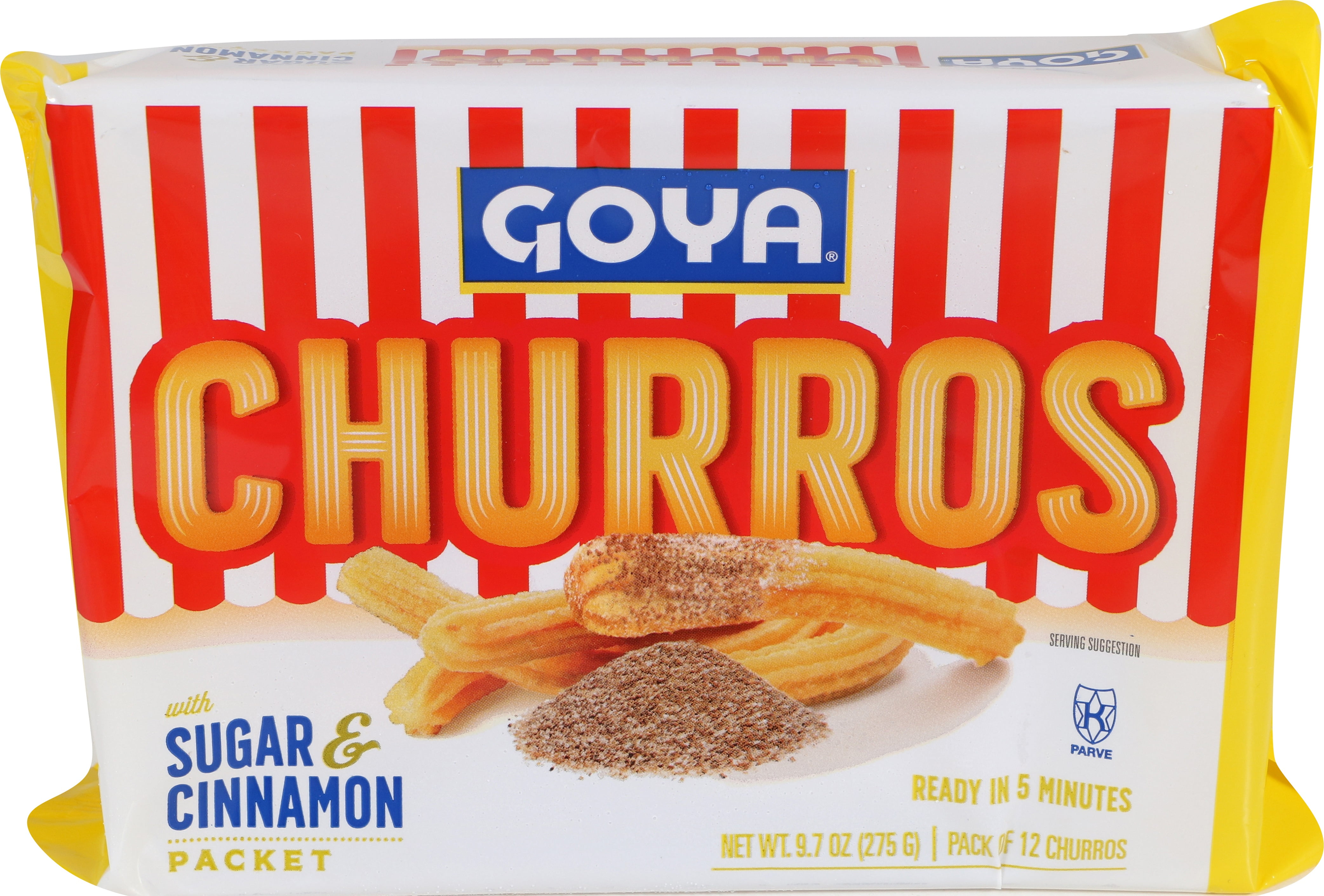 Goya Churros Sugar Cinnamon 9.7 oz, 12 Ct