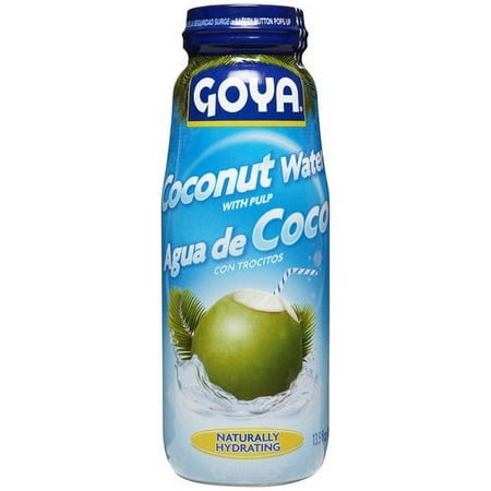 GOYA Coconut Water with Pulp, 13.5 fl oz Bottle, Tropical Beverage