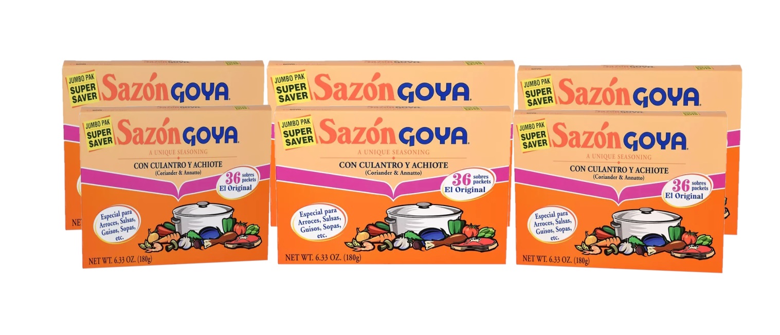 Goya Coriander & Annatto Seasoning 36 Pack Sazon Culantro y Achiote