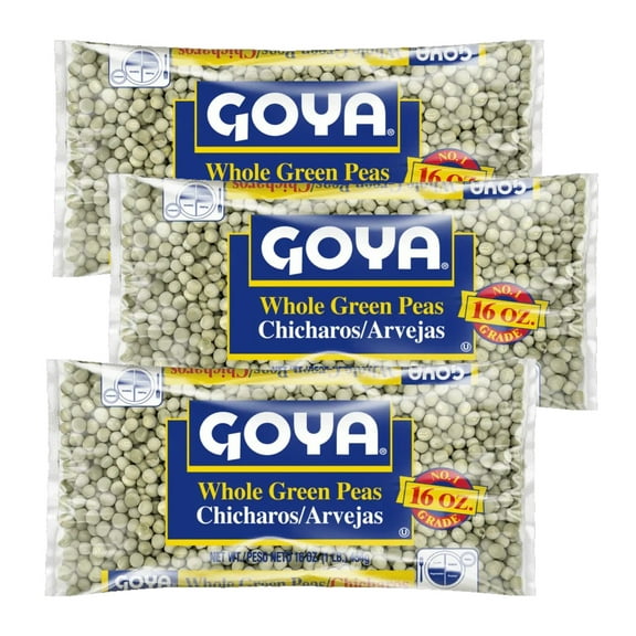 Goya Dry Whole Green Peas (Chícharos/Arvejas) 16 oz, 3-Pack