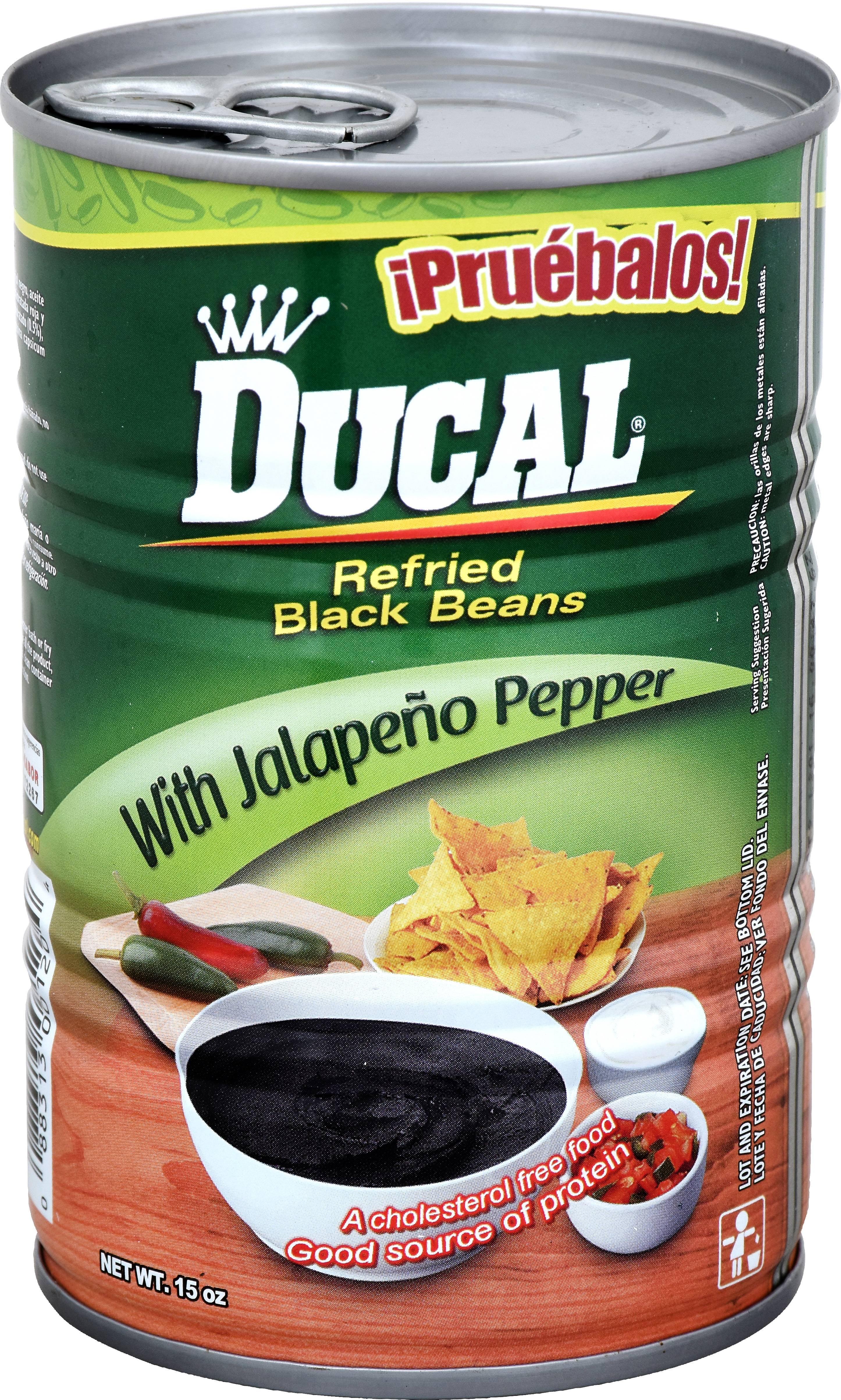 Goya Ducal Black Refried Beans with Jalapeno, 15 oz - Walmart.com