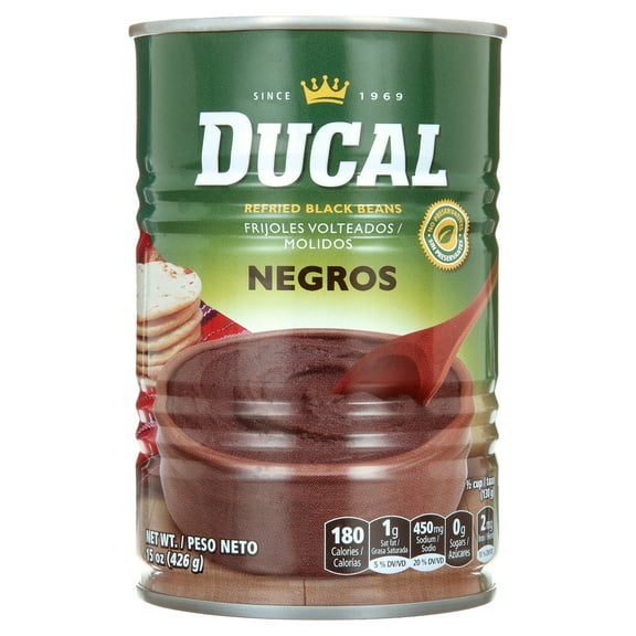 Goya Ducal Refried Black Beans, 15 Oz
