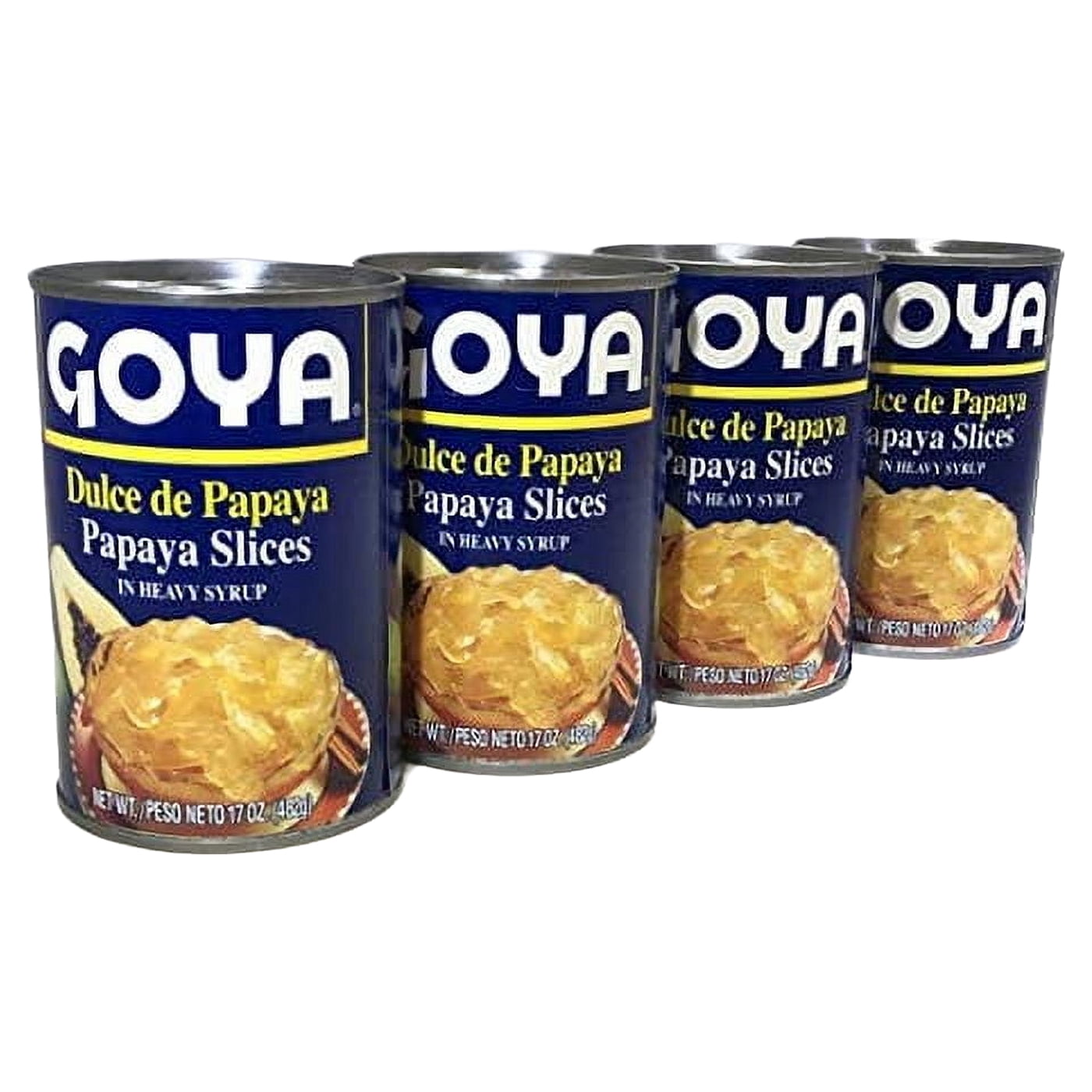 Goya - Dulce de Papaya (Papaya slices in heavy syrup) 4 pack, 17oz each