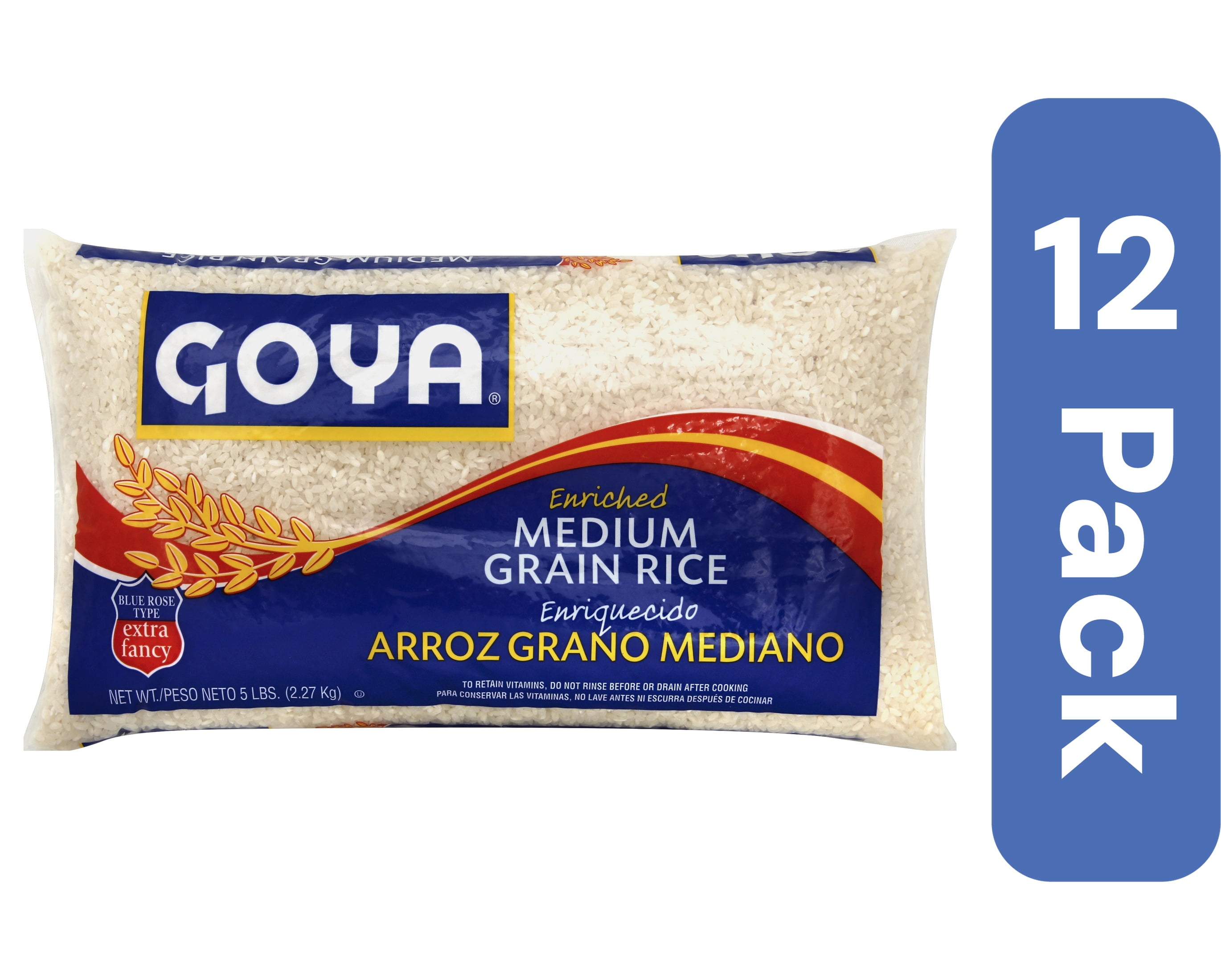 Goya Fancy Blue Rose Rice 5 lb (Pack Of 12) - Walmart.com