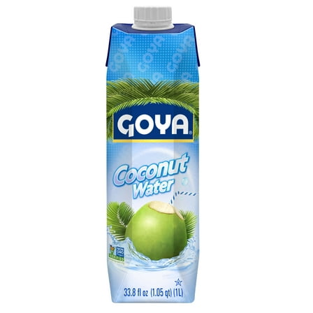 GOYA Coconut Water, 33.8 fl oz Carton, Tropical Beverage