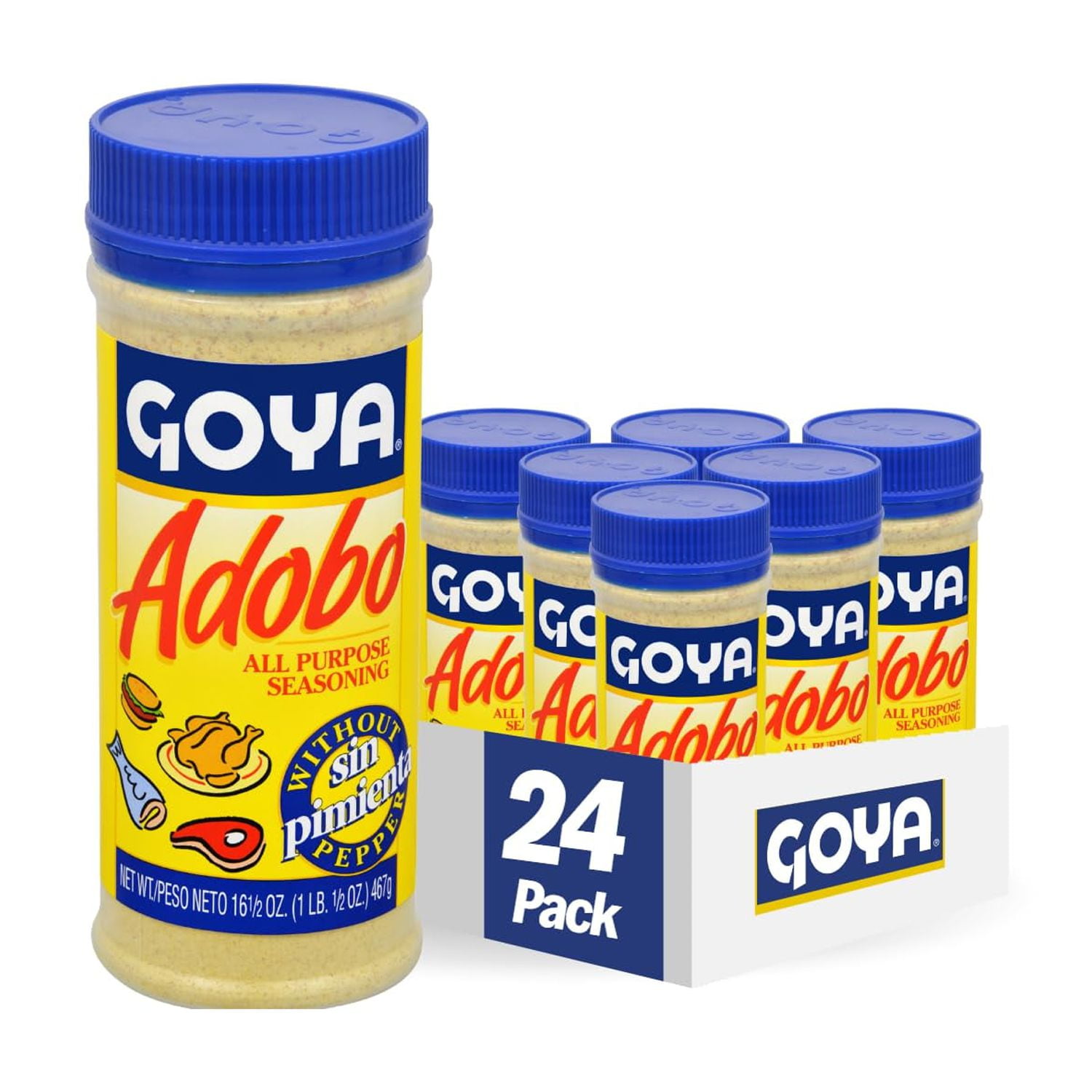 Goya Foods Adobo All Purpose Seasoning Without Pepper, 16.5 Ounce (Pack