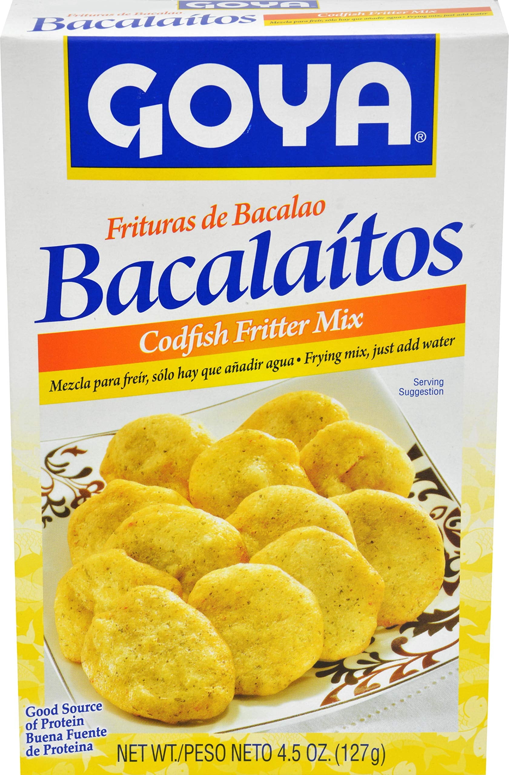 Goya Foods Bacalaitos Codfish Fitters Mix, 4.5 Ounce Packaging May Vary