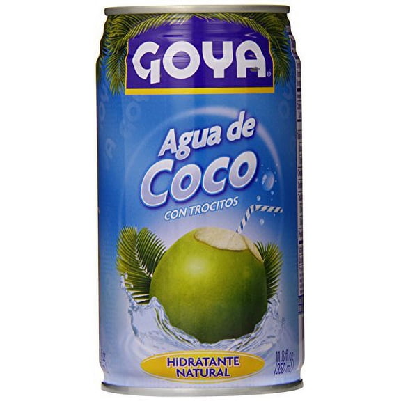 Goya Foods Coconut Water With Pieces, 11.8-Ounce (Pack Of 24)