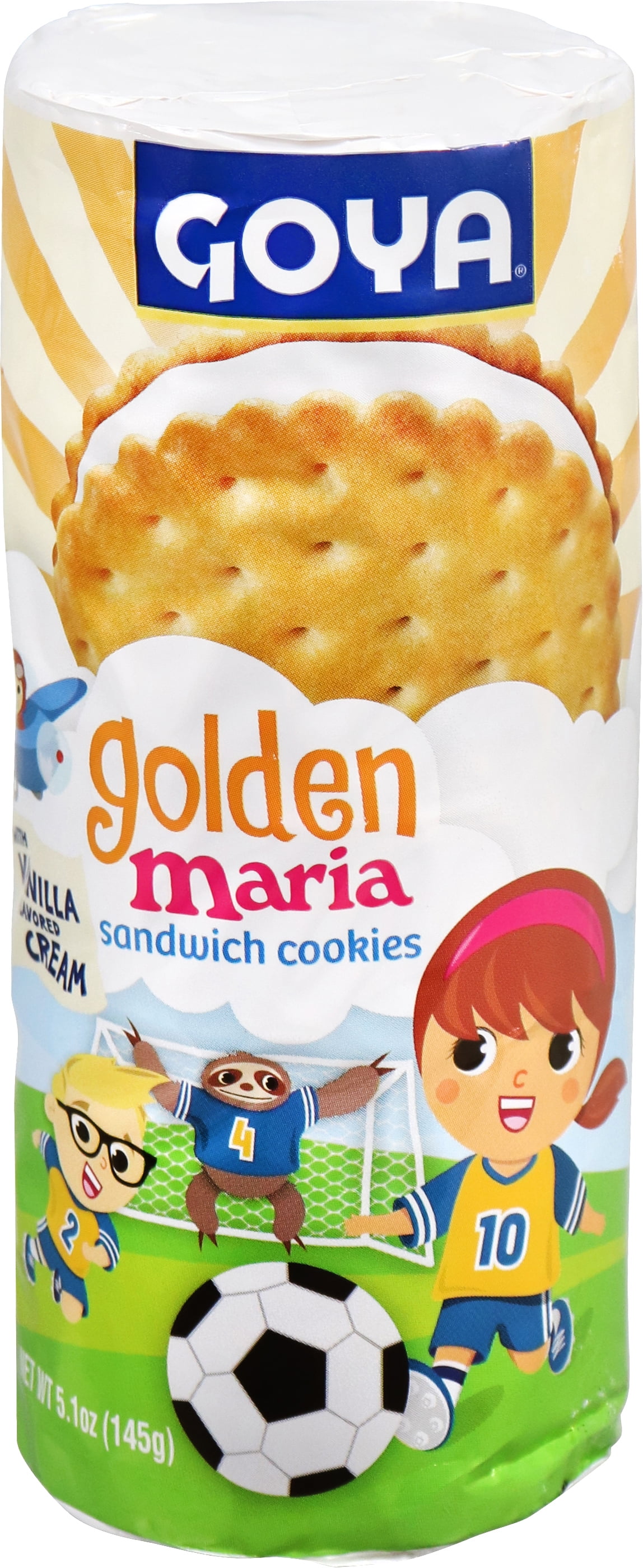 Goya Foods Golden Maria Sandwich Cookies with Chocolate Flavored Filling, 5.1 Ounce