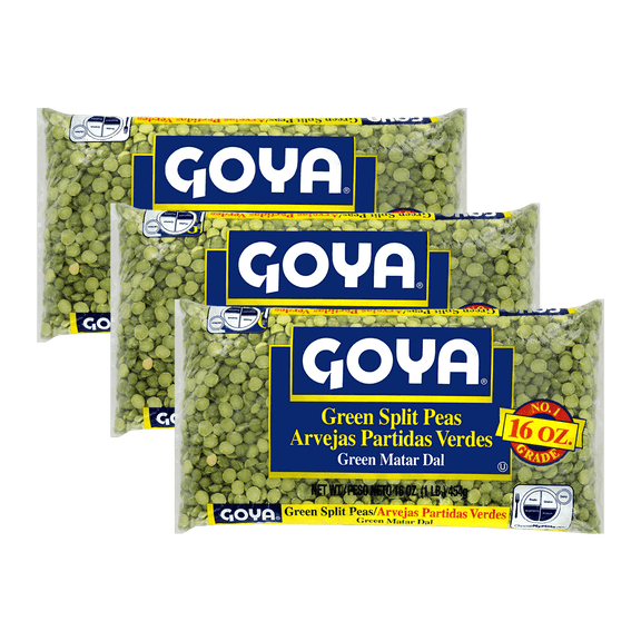 Goya Foods Green Split Peas, Dry, 16 oz (Pack of 3)