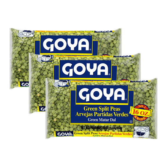 Goya Foods Green Split Peas, Dry, 16 oz (Pack of 3)