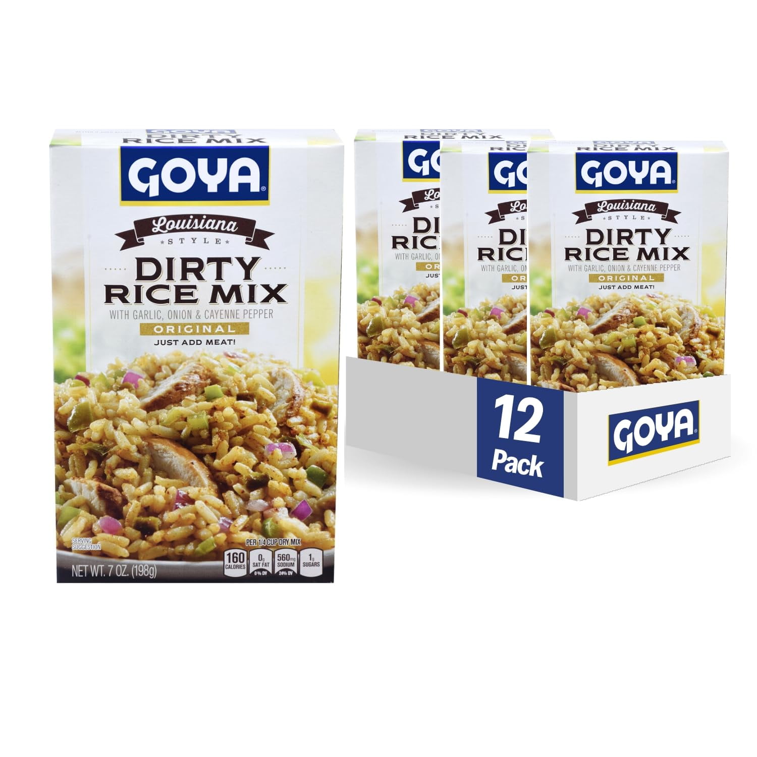 Goya Foods Louisiana Style Dirty Rice Mix, 7 Ounce (Pack Of 12