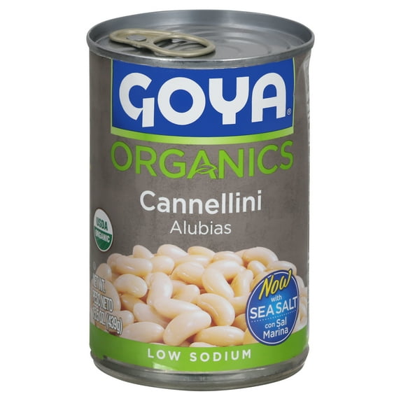 Goya Foods Organic Cannellini Beans, 15.5 Ounce (Pack Of 24)