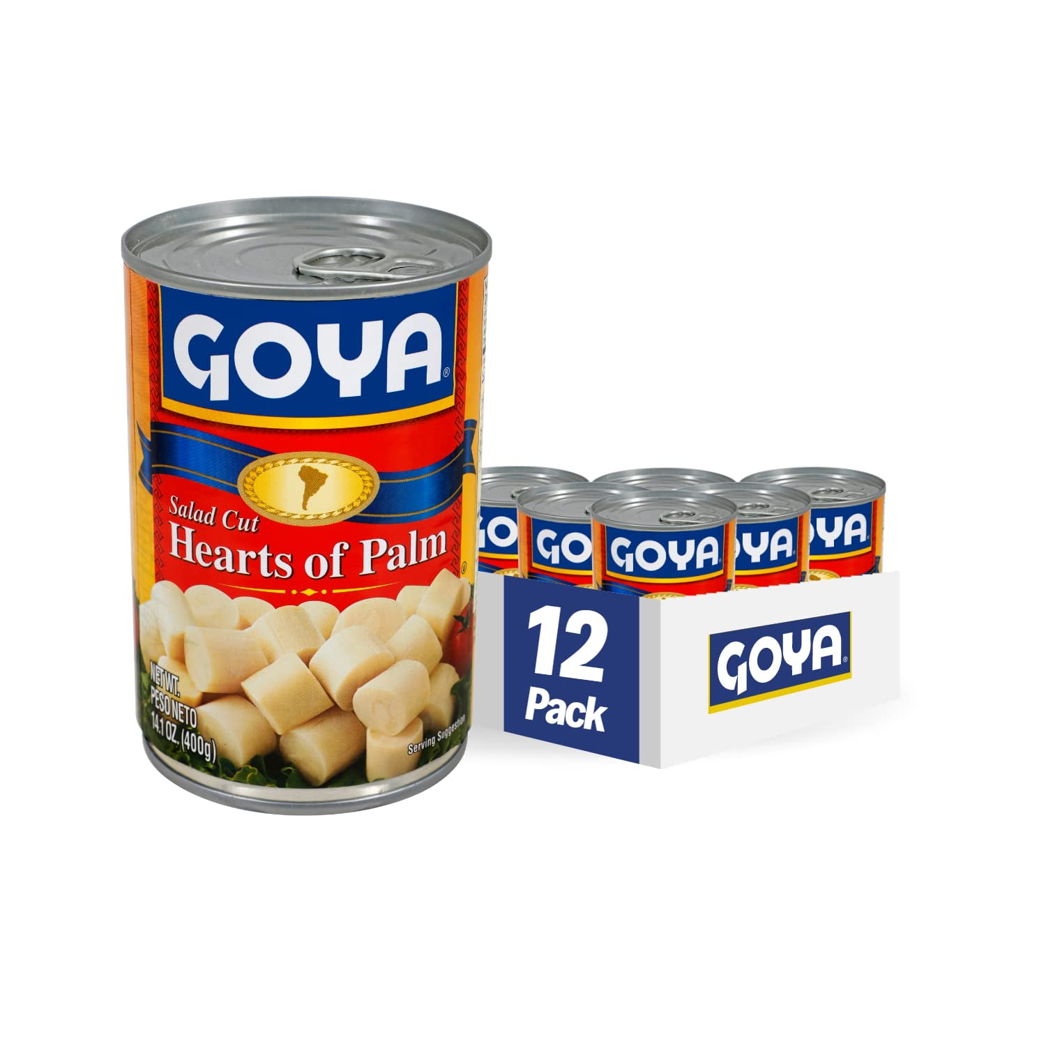 Goya Foods Salad Cut Hearts Of Palm (Palmitos), 14Ounce (Pack Of 12)