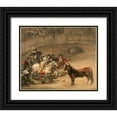thumbnail image 1 of Goya, Francisco de 14x12 Black Ornate Wood Framed with Double Matting Museum Art Print Titled - Bullfight, Suerte de Varas, 1 of 4