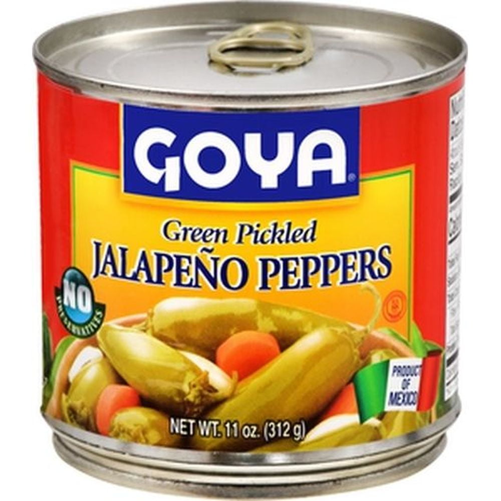 Goya Green Pickled Whole Jalapeno Peppers, 11 Ounce Can -- 12 cans per Case.