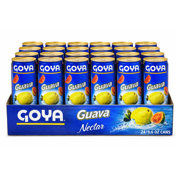 Goya Guava Nectar Juice Drink, 24 Pack 9.6 fl oz Cans, Tropical Guava Beverage