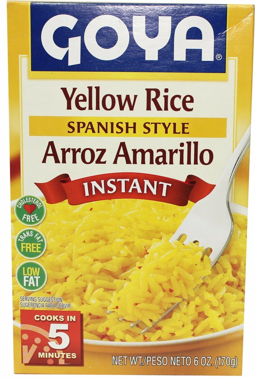Goya Instant Yellow Rice, Spanish Style, 6 Oz Arroz Amarillo