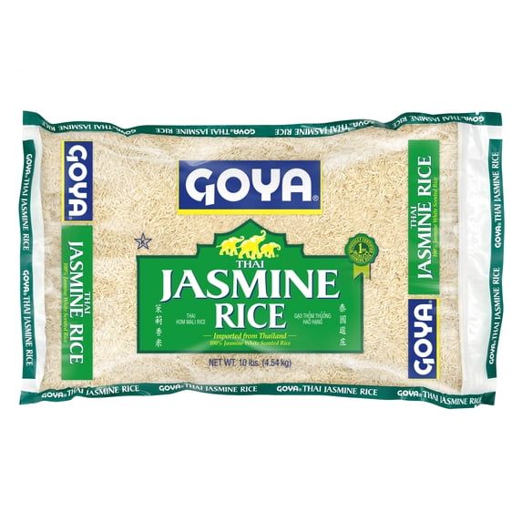 GOYA Thai Jasmine Rice, 10 lb Bag, Fat-Free, Low Sodium, Gluten Free