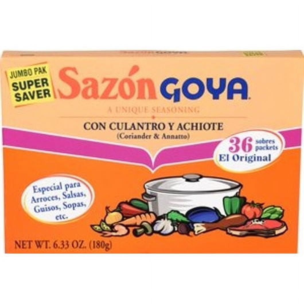 (15 pack) GOYA Sazon with Coriander and Annatto Seasoning Mix, 36 Packets, 6.33 oz Box