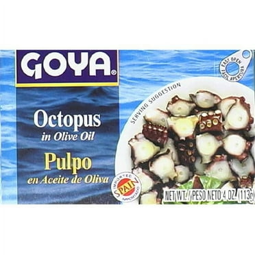 Goya Jumbo Squid Pieces in Olive Oil, 4 Oz Can, 25 Count - Walmart.com