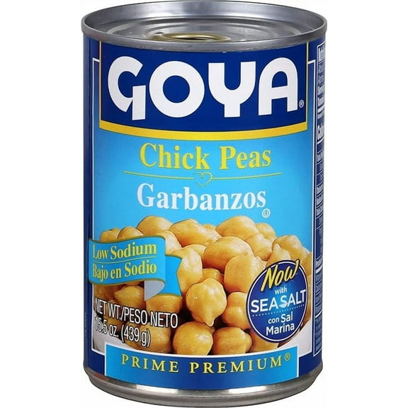 Goya Low Sodium Chick Peas, Garbanzo Beans, 15.5 oz