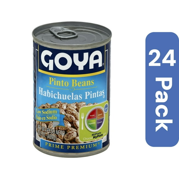 Goya Low Sodium Pinto Beans 15.5 oz (Pack Of 24)