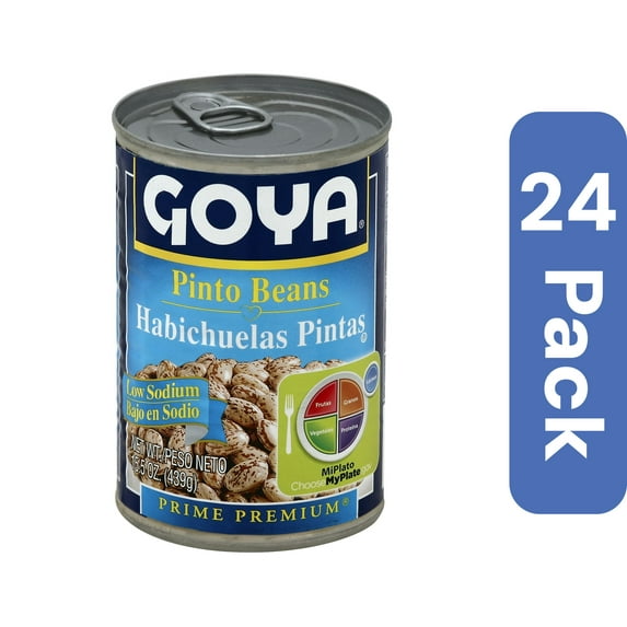 Goya Low Sodium Pinto Beans 15.5 oz (Pack Of 24)
