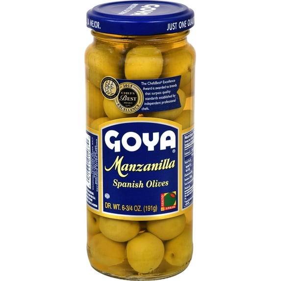 Goya Manzanilla Spanish Olives, 6.75 Oz Packaging May Vary