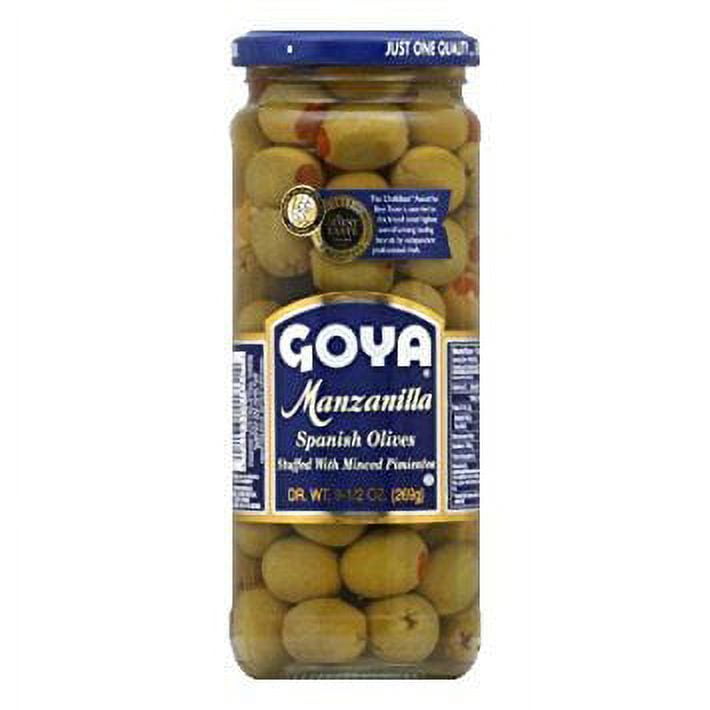 Goya Manzanilla Spanish Olives Stuffed with Minced Pimientos  9.5oz (Pack of 3)