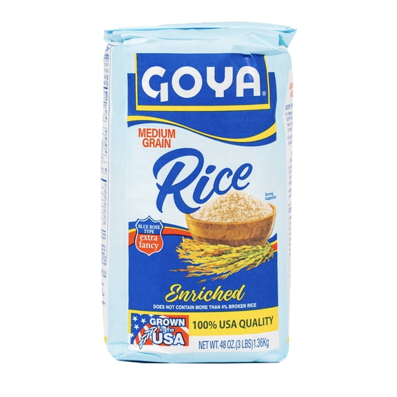 Goya Medium Grain Rice, 3 Lb Bag