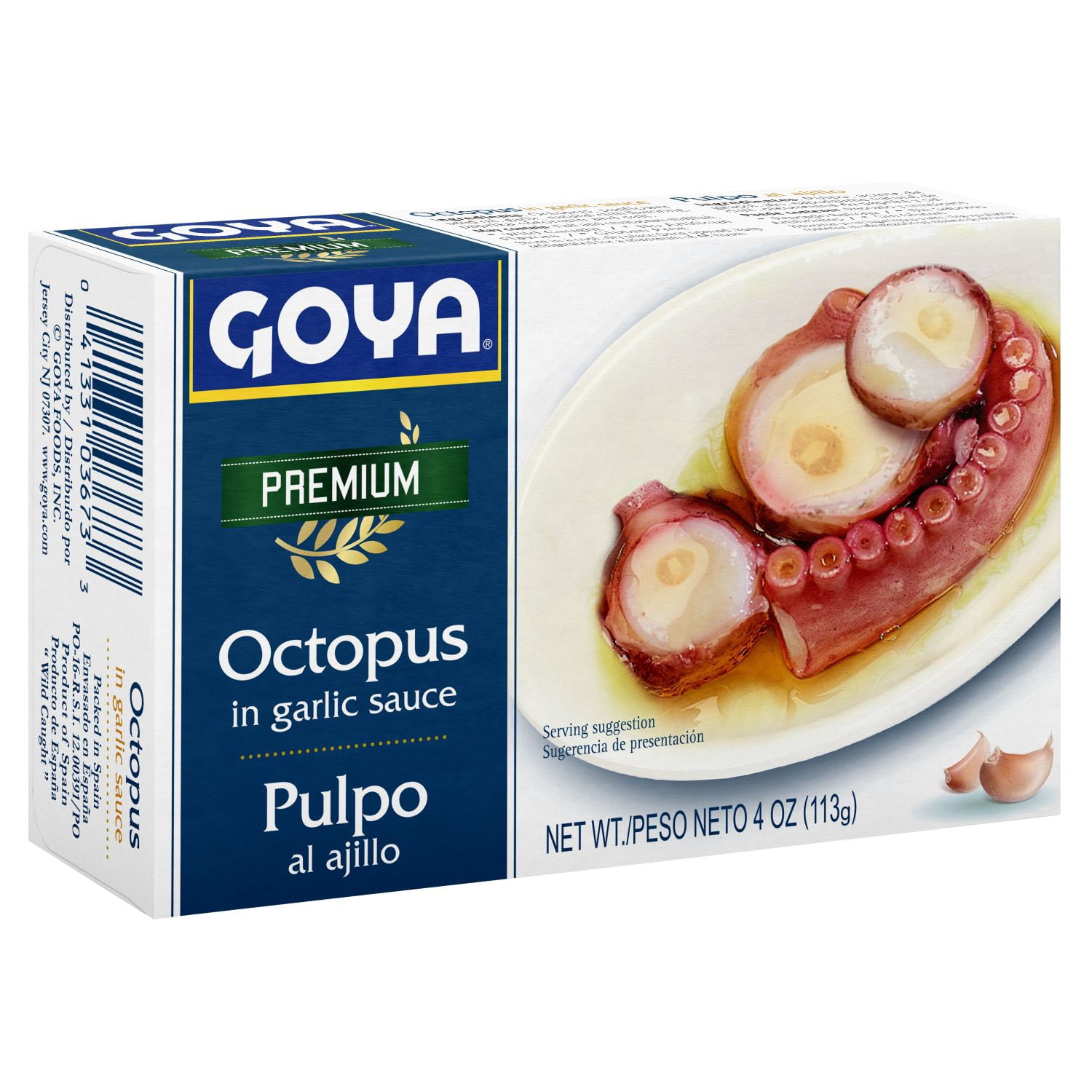 Goya Octopus in Garlic Sauce, 4 oz Can