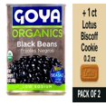 thumbnail image 1 of Goya Organic Black Beans 15.5 oz - Pack of 2 & Lotus Biscoff Cookie - 0.2 Oz - 1 ct, 1 of 4