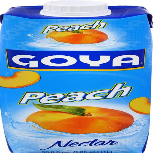 Goya Peach Nectar, 33.8 Ounce Packaging May Vary - Pack of 2