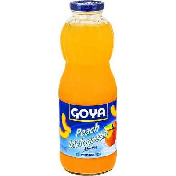Goya Peach Nectar Juice, 33.8 Ounce -- 12 per case.